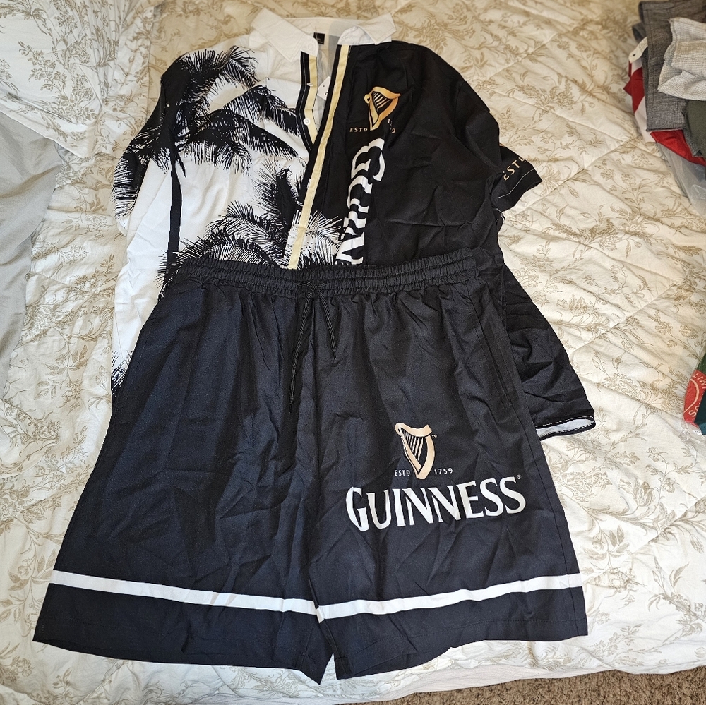 Swim trunks and shirt. Brand new never worn. Trunks are 2xl and shirt is 3xl